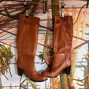 PRIALPAS Tall Camel Leather Boots